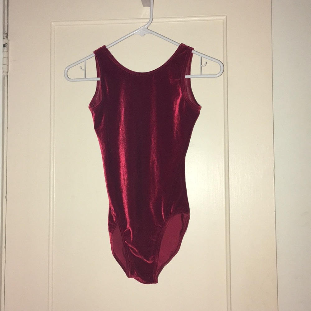 Velvet gymnastics leotard